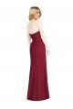 Cheap Strapless Chiffon Trumpet Bridesmaid Dress with Front Slit Sydney