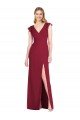 Cheap Ruffled Sleeves Mermaid Chiffon Bridesmaid Dress with Front Slit Sydney