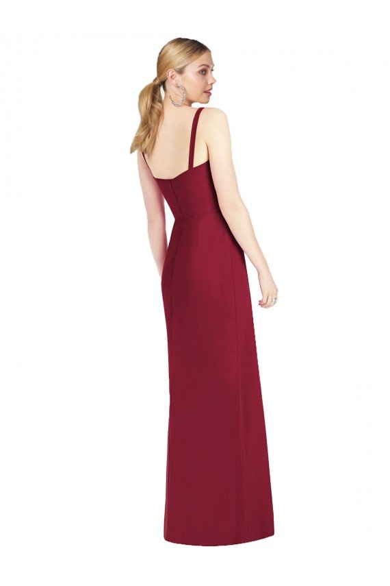 Cheap Spaghetti Straps Mermaid Chiffon Bridesmaid Dress with Side Front Slit Sydney