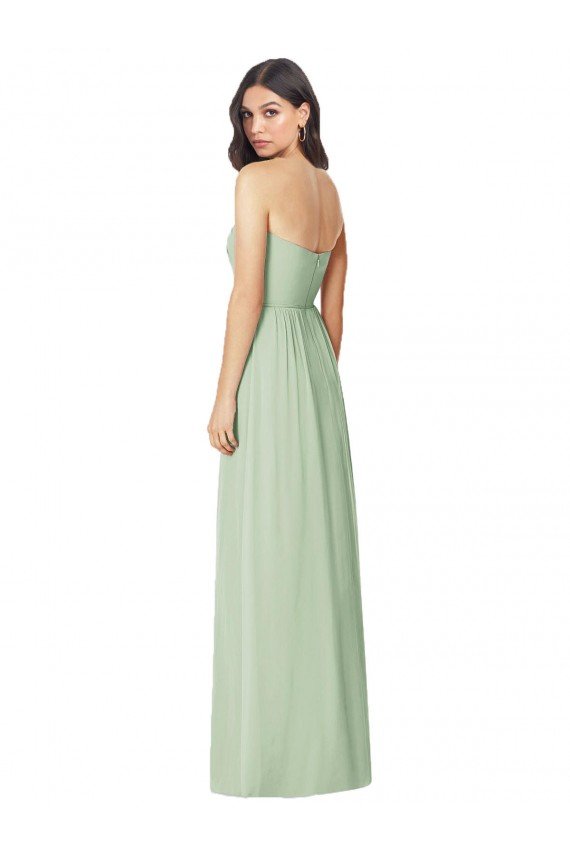 Cheap Strapless Sweetheart All-Over Shirring Chiffon Bridesmaid Dress Sydney
