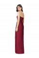 Cheap Side Front Slit Draped Strapless Chiffon Bridesmaid Dress Sydney
