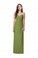 Cheap Side Front Slit Draped Strapless Chiffon Bridesmaid Dress Sydney