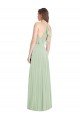 Cheap Ruffled Strap Cutout Wrap Maxi Chiffon Bridesmaid Dress Sydney