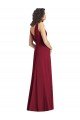 Cheap Draped V-Neck Long Sleeveless Chiffon Bridesmaid Dress Sydney