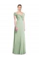 Cheap Draped Off the Shoulder Lux Chiffon Bridesmaid Dress Sydney