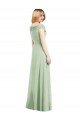 Cheap Draped Off the Shoulder Lux Chiffon Bridesmaid Dress Sydney