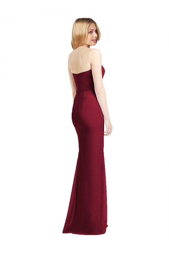 Cheap Sweetheart Neckline Lux Chiffon Bridesmaid Dress with Side Slit Sydney