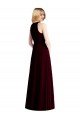 Cheap Sleeveless Halter Chiffon Maxi Bridesmaid Dress Sydney
