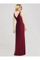 Cheap Sleeveless V-Back Long Trumpet Chiffon Bridesmaid Dress Sydney