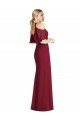Cheap Ruffle Cold-Shoulder Mermaid Chiffon Maxi Bridesmaid Dress Sydney