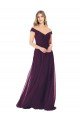 Cheap Classic Off the Shoulder Draped Chiffon Bridesmaid Dress Sydney