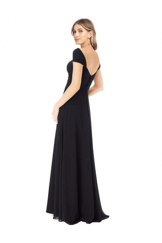 Cheap Sweetheart Cap Sleeves Chiffon Bridesmaid Dress Sydney