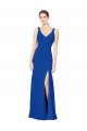 Cheap Low Back Sleeveless Chiffon Bridesmaid Dress with Side Slit Sydney