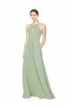 Cheap High Halter Neck Keyhole Chiffon Bridesmaid Dress Sydney