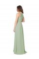 Cheap High Halter Neck Keyhole Chiffon Bridesmaid Dress Sydney
