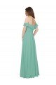 Cheap Flounce Sleeves Off the Shoulder Long Chiffon Bridesmaid Dress Sydney