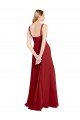 Cheap Sweetheart Neckline Long Chiffon Bridesmaid Dress with Side Slit and Wide Straps Sydney