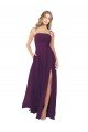 Cheap Chiffon Bridesmaid Dress with Front Slit and Keyhole Back Sydney