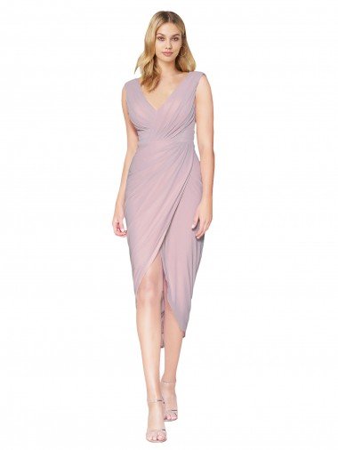 Cheap Cocktail Length High Low Mermaid Chiffon Wrapped Bridesmaid Dress / Formal Prom Dress Sydney