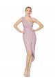 Cheap High Low One Shoulder Ruffles V-Neck Chiffon Wrap Bridesmaid Dress / Formal Prom Dress Sydney