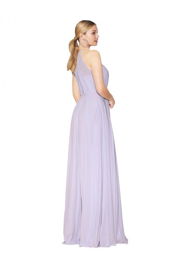 Cheap High Neck Halter Shirred Chiffon Bridesmaid Dress / Formal Prom Dress Sydney