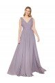 Cheap Draped Floor Length High Neck V-Back Chiffon Bridesmaid Dress / Formal Prom Dress with Shirred Bodice Sydney