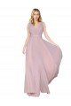 Cheap Draped V-Neck Long Chiffon Bridesmaid Dress / Formal Prom Dress with Shirred Bodice Sydney