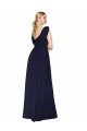 Cheap Draped Long V-Neck Floor Length Chiffon Bridesmaid Dress / Formal Prom Dress Sydney