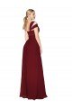 Cheap Off the Shoulder Long Chiffon Bridesmaid Dress / Formal Prom Dress with Side Slit Sydney