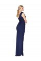 Cheap Draped V-Neck Long Chiffon Bridesmaid Dress / Formal Prom Dress with Front Slit Sydney