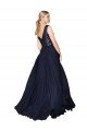 Cheap High Neck V-Neck Long Chiffon Bridesmaid Dress / Prom Dress with Sequin Top Sydney