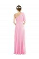 Cheap Bow One Shoulder Flounce Sleeve Maxi Bridesmaid Dress Sydney