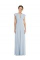 Cheap Flutter Sleeve V Keyhole Chiffon Maxi Formal Bridesmaid Dress Sydney