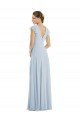Cheap Flutter Sleeve V Keyhole Chiffon Maxi Formal Bridesmaid Dress Sydney