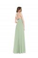 Cheap Scoop Neck Tie Strap Maxi Bridesmaid Dress with Front Slit Sydney