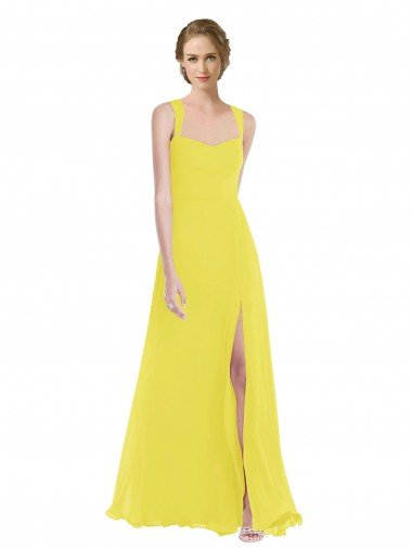 Cheap Wide Strap Sweetheart Maxi Bridesmaid Dress Sydney
