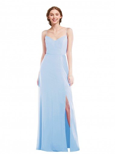 Cheap Tie Back Cutout Maxi Formal Bridesmaid Dress with Front Slit Sydney