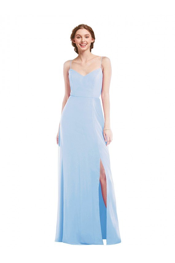 Cheap Tie Back Cutout Maxi Formal Bridesmaid Dress with Front Slit Sydney