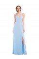 Cheap Tie Back Cutout Maxi Formal Bridesmaid Dress with Front Slit Sydney