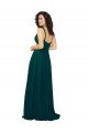 Cheap Tied Bodice Sweetheart V-Neck Chiffon Bridesmaid Dress Sydney