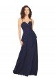 Cheap Ruffled Skirt Low Back Long Chiffon Bridesmaid Dress Sydney