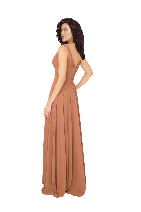 Cheap Knotted Bodice Chiffon Bridesmaid Dress Sydney