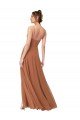 Cheap Cowl Neck Chiffon Bridesmaid Dress with Front Slit Sydney