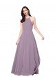 Cheap Floor Length Long Chiffon Bridesmaid Dress with Double Bow Feature Sydney