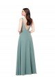 Cheap Long Chiffon Formal Bridesmaid Dress with Open Back Sydney