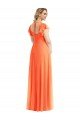 Cheap Flutter Sleeves Scoop Open Back Chiffon Maxi Bridesmaid Dress Sydney
