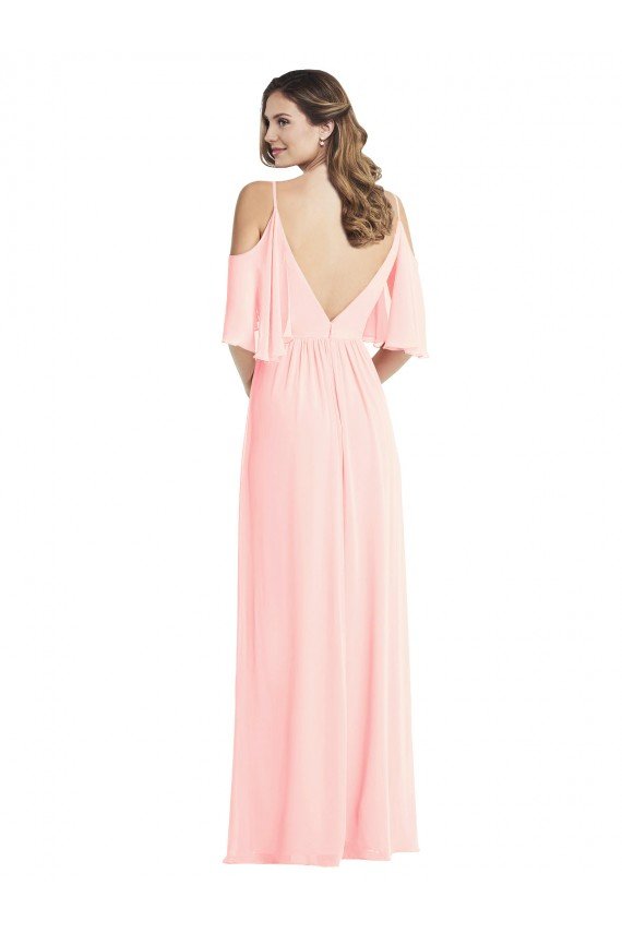 Cheap Cold Shoulder Draped Wrap Maxi Bridesmaid Dress Sydney