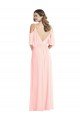 Cheap Cold Shoulder Draped Wrap Maxi Bridesmaid Dress Sydney