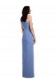 Cheap Sleeveless Chiffon Bridesmaid Dress with Draped Front Slit Sydney