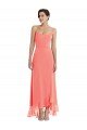 Cheap Scoop Neck Ruffle Trimmed High Low Maxi Bridesmaid Dress Sydney